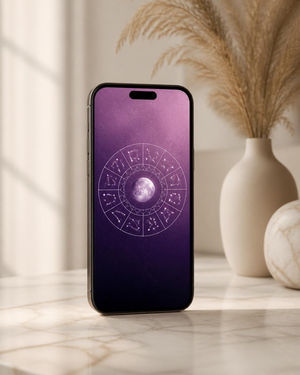 AURA app on iPhone showing astrology dating features